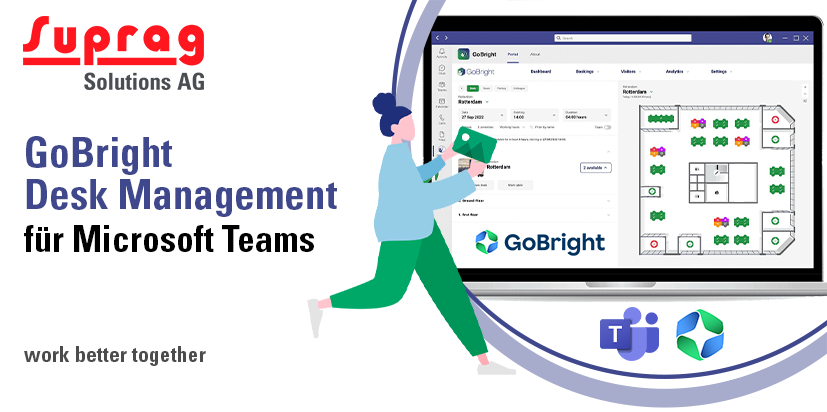 GoBright Workplace-, Desk-, Visitor Management, mit Microsoft Teams